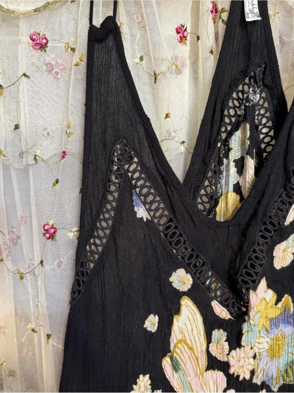 Free People "Willow" Embroidered Slip Dress - Picture 5 of 6
